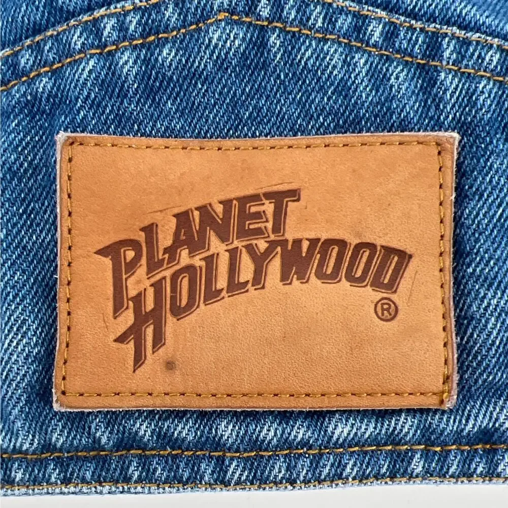 90s denim jean jacket Planet Hollywood Ft Lauderdale 1990s vintage kids medium
